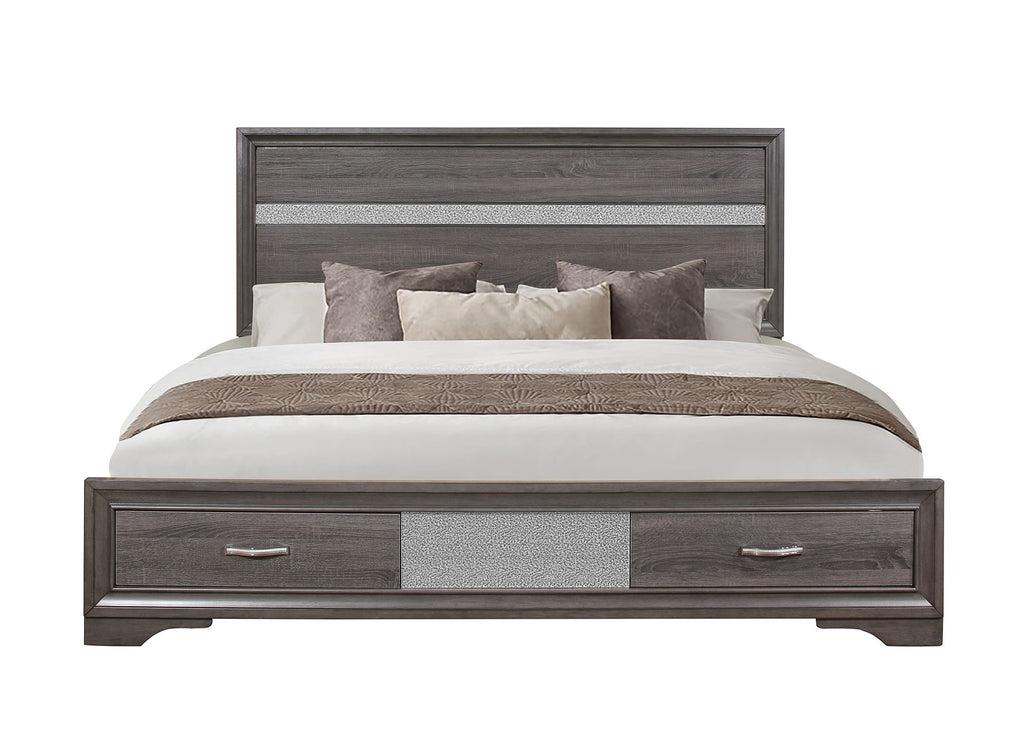 RYDER SPARKLE GREY FULL BED