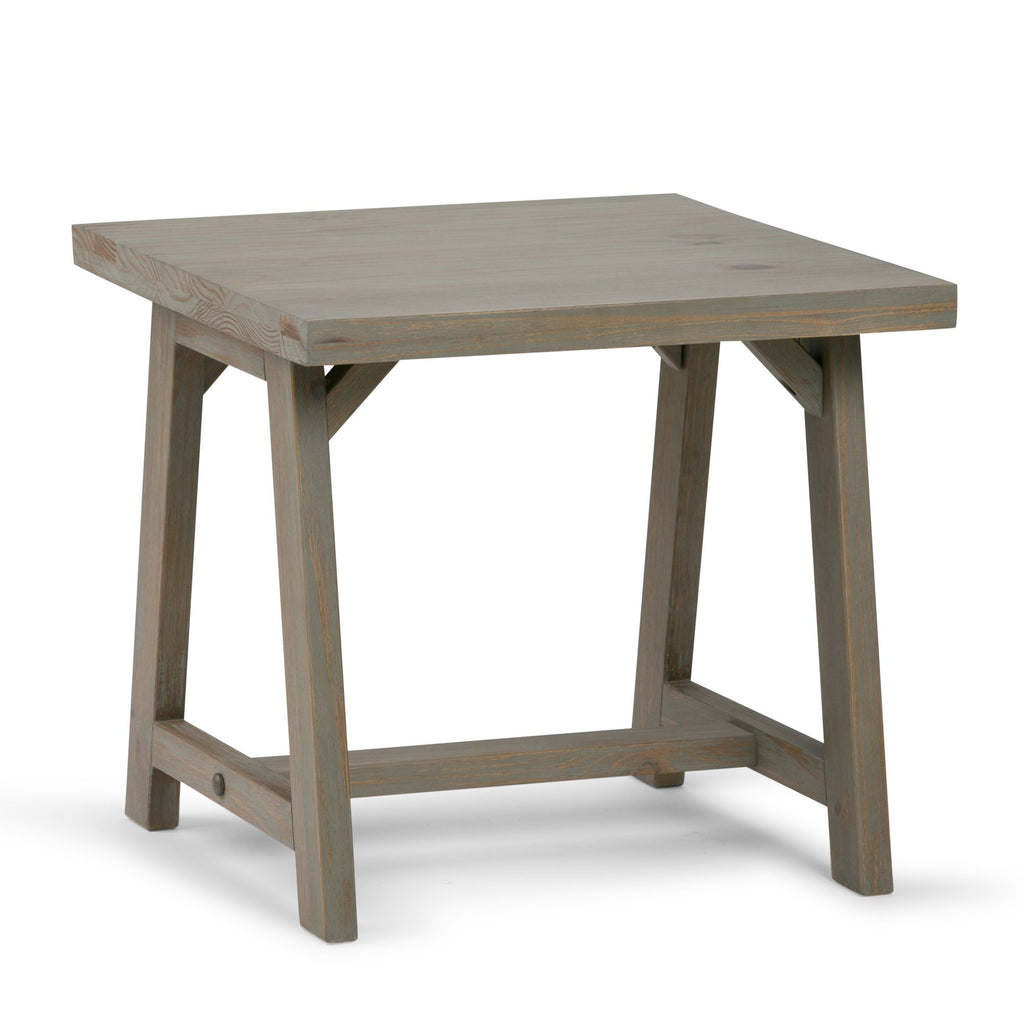 Sawhorse - End Table - Distressed Grey