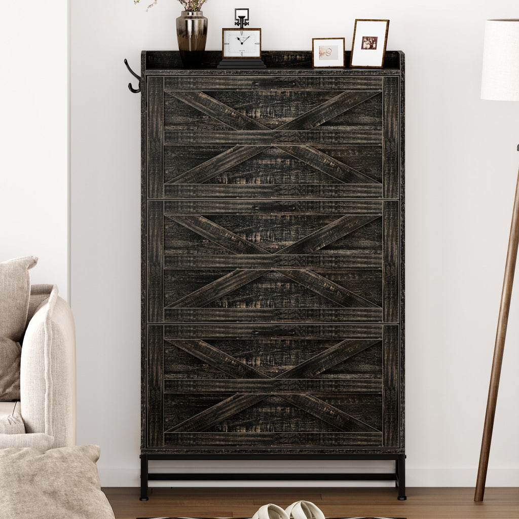 Shoe Cabinet, Entry Home Shoe Cabinet, Entrance Balcony Storage Cabinet, Large Capacity Shoe Rack, Grey