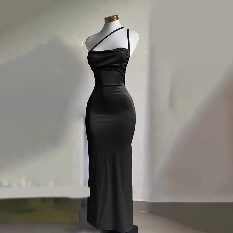 Sexy Y2K Suspender Dress with Long Skirt and Spicy Girl Vibe for Summer Fashion