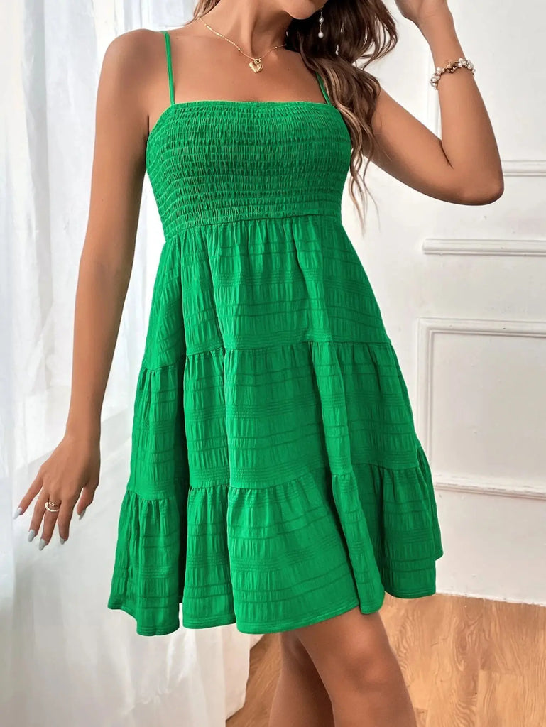 Women's Summer Camisole Vest Mini Dress with Sleeveless Flowing A-Line Silhouette - NIICY