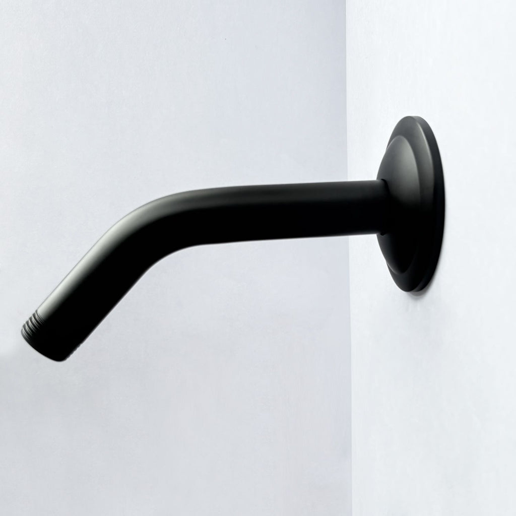Shower Arm with Flange, 1/2 NPT Tapered Threads, Rain Shower Head Arm, Wall Mount Shower Extension Arm
