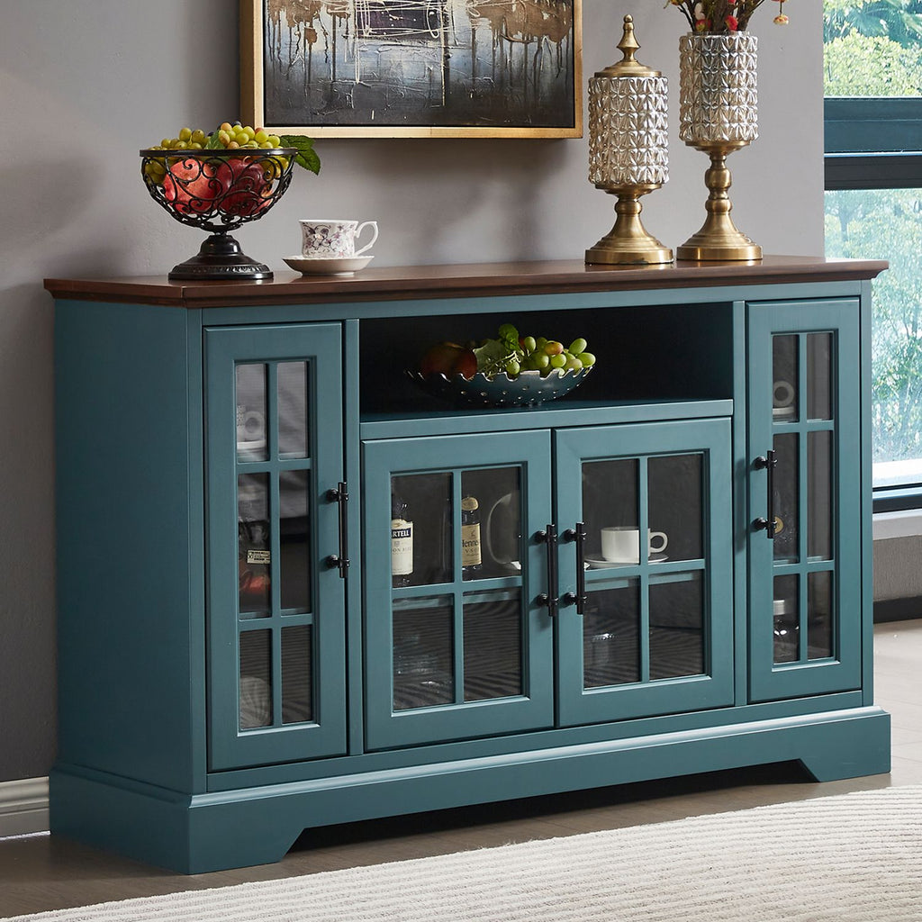 Sideboard Buffet Table with 4 Doors