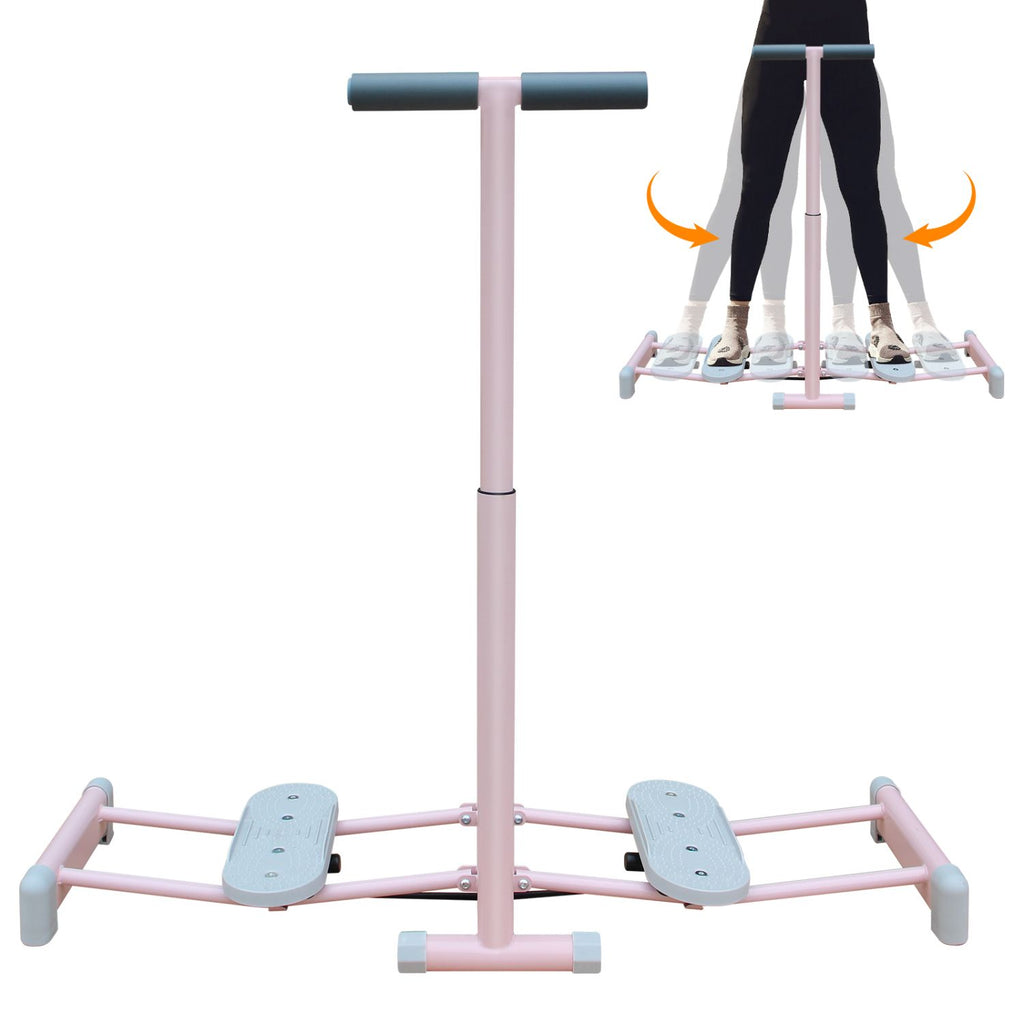 Ski Machine Foldable, Simulated Ski Trainer with 4-Level Adjustable Non-Slip Pedal Armrest, Pelvic Floor Muscle Trainer for Home
