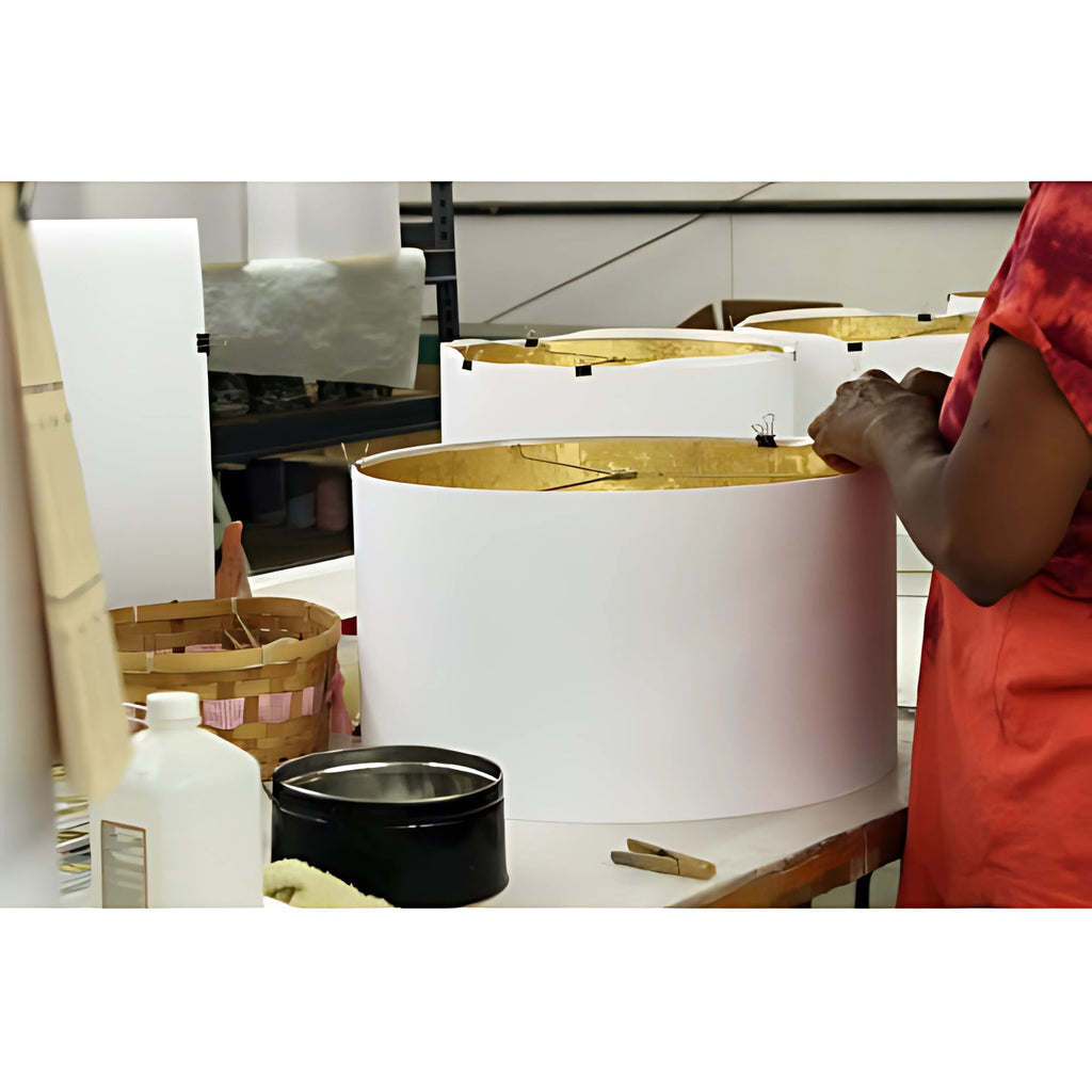 Slant Cut Corner Square Bell Softback Lampshade with Washer Fitter, White
