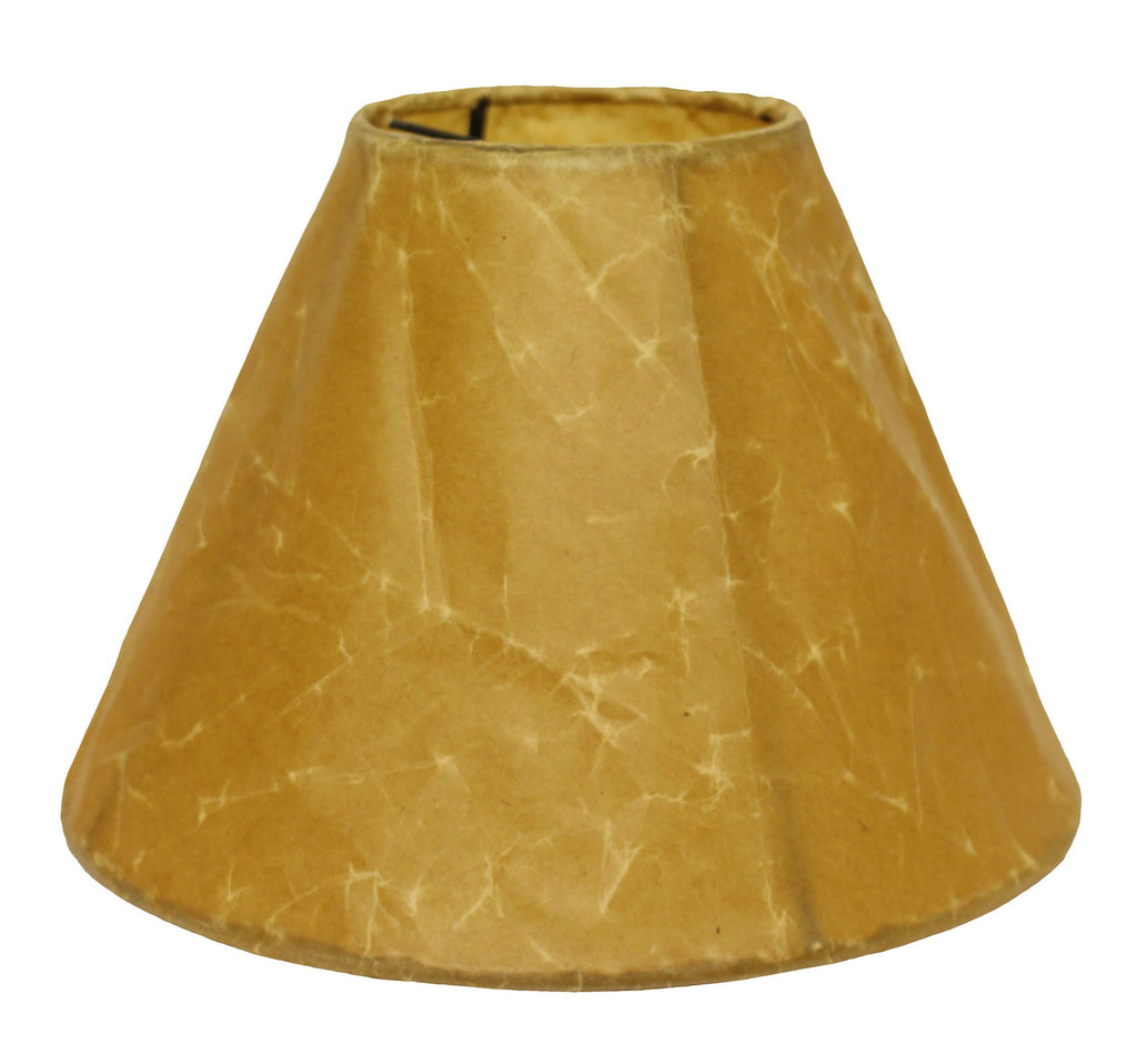 Slant Empire Softback Lampshade with Bulb Clip, Brown