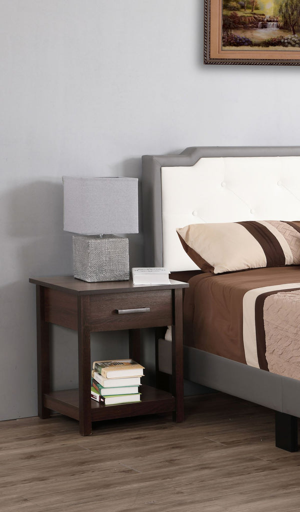Sleek Contemporary Nightstand In Wenge