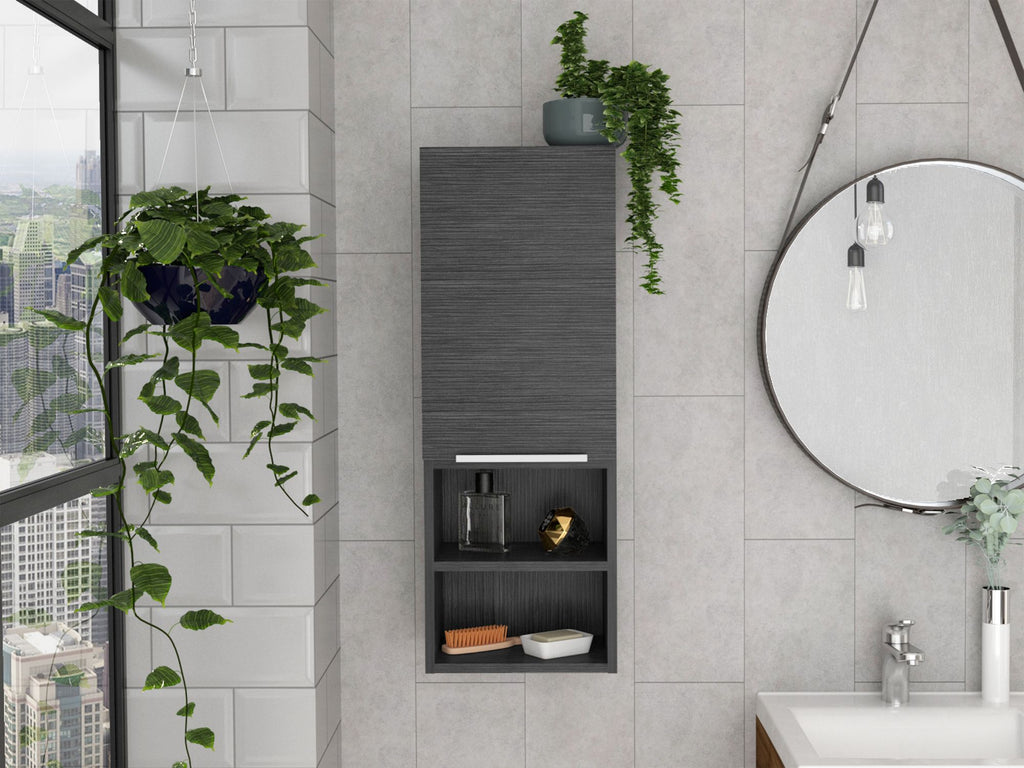 Smokey Oak Rectangle 2-Shelf Medicine Cabinet