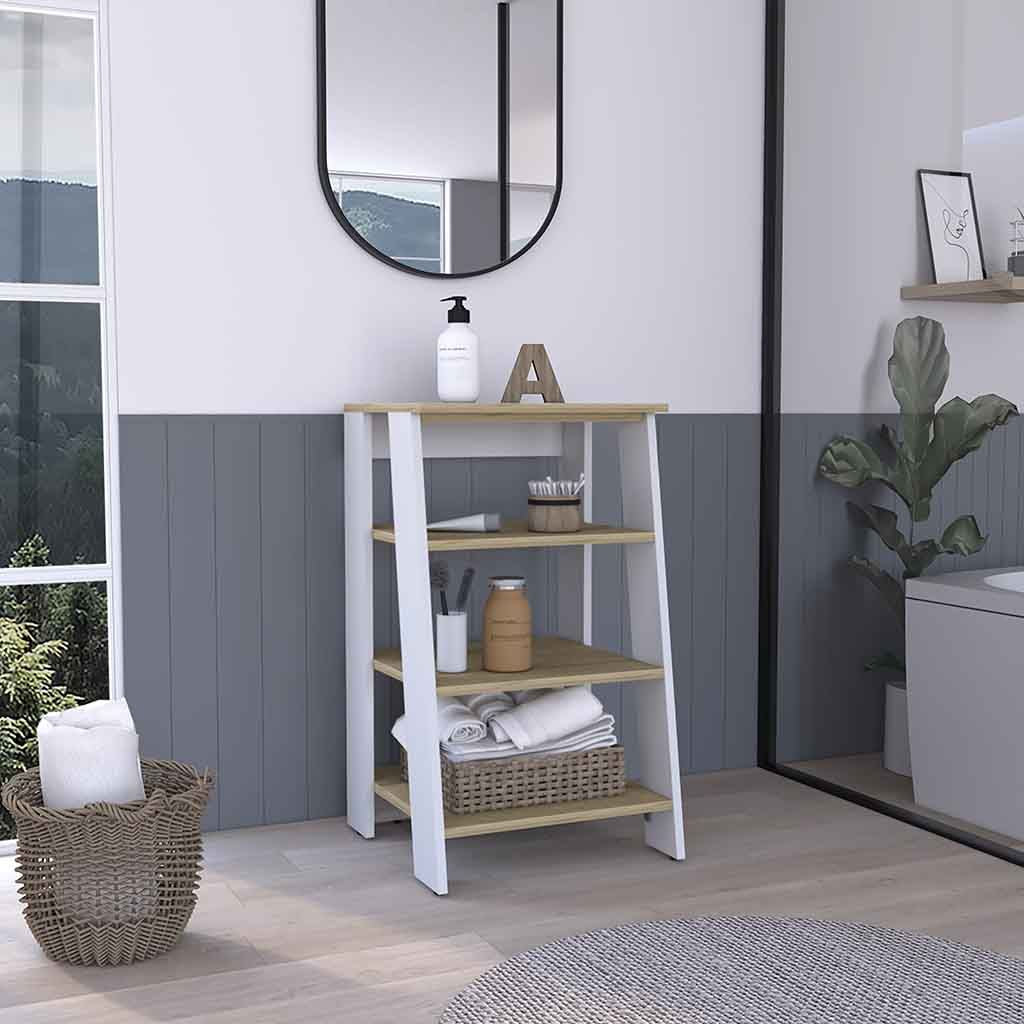 St. Clair Linen Cabinet, Two Interior Shelves, Two Open Shelves, Single Door