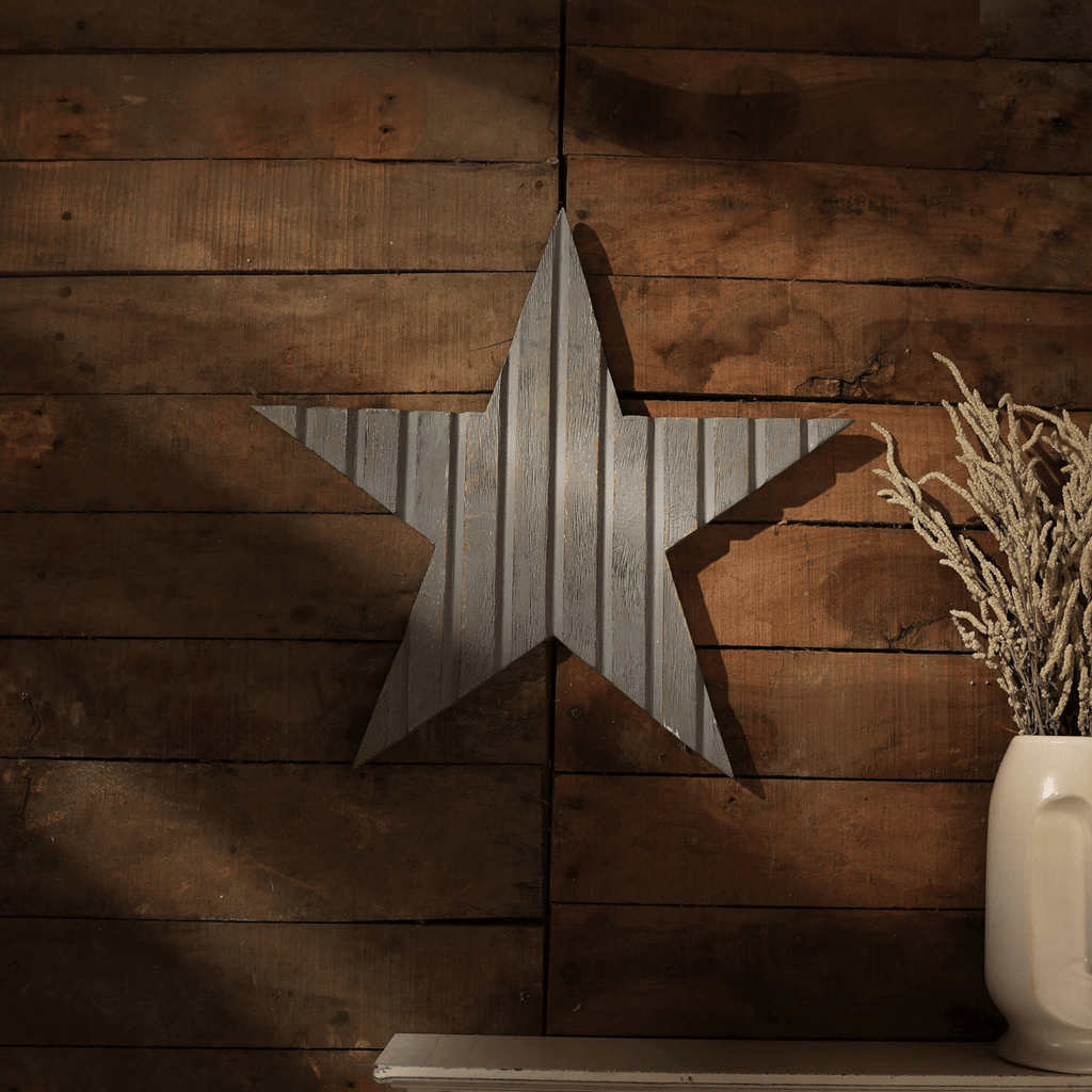 Star Shape Handcrafted Wooden Wall Décor- 19x19"
