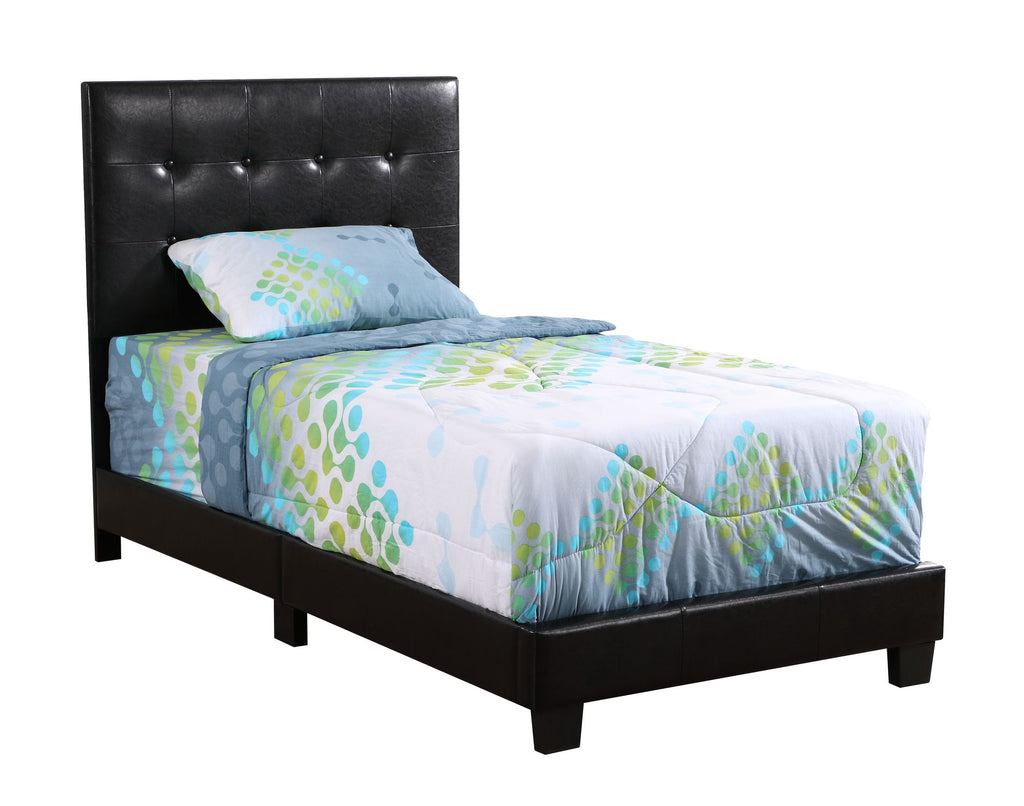 Stylish Contemporary Twin Bed In Black