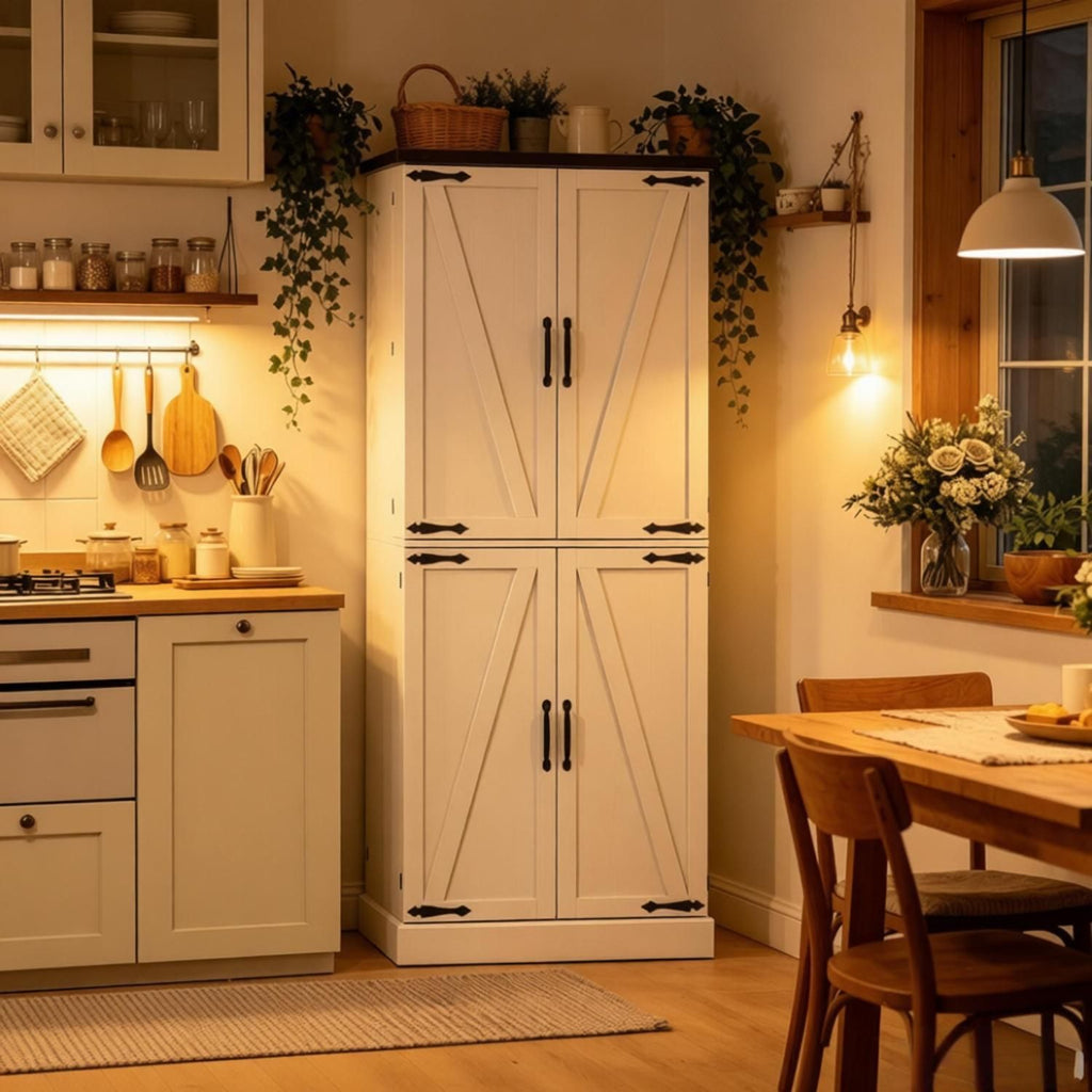 Stylish Storage Cabinet,Home Office Organizer,Vertical Kitchen Pantry Cabinet,Tall Pantry Cabinet(Only Tall Pantry Cabinet)