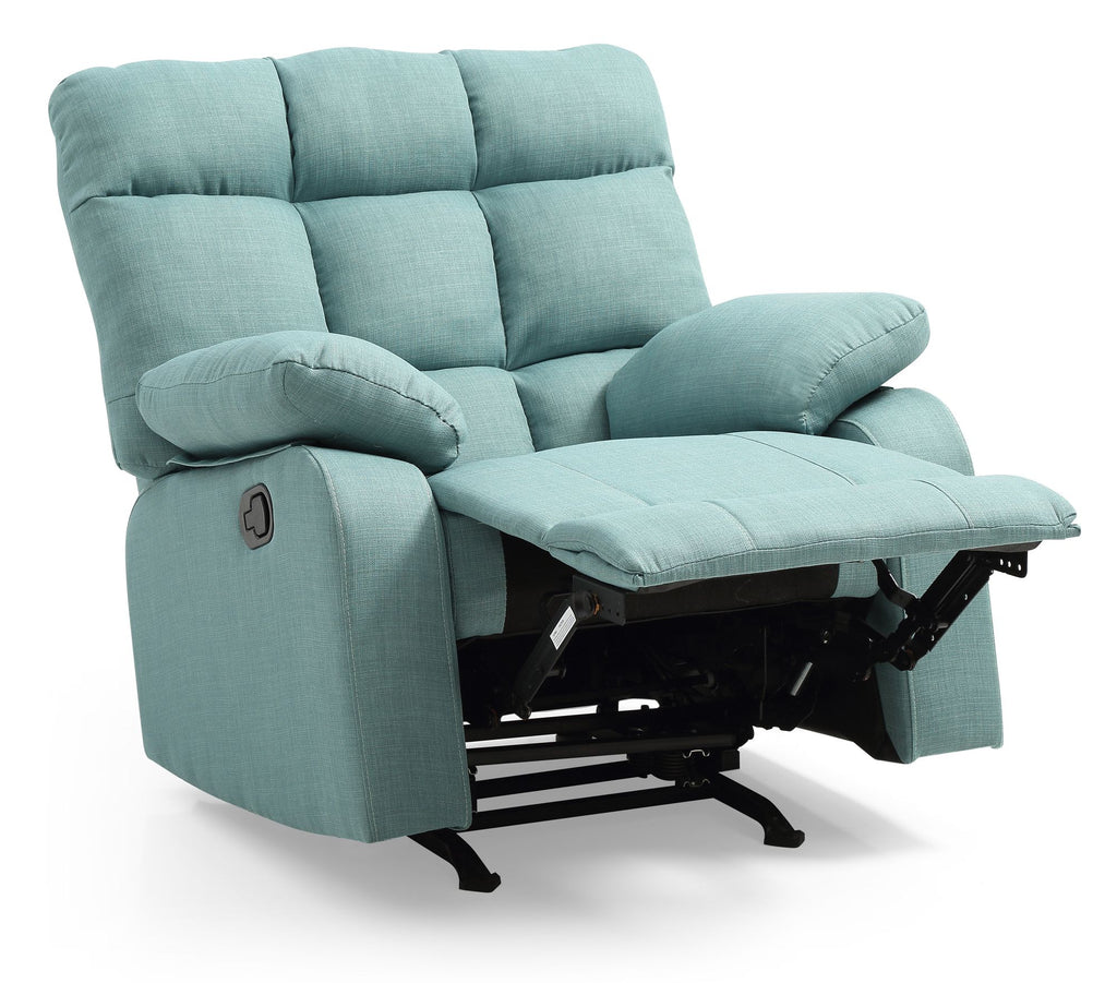 Stylish Teal Padded Armchair Recliner