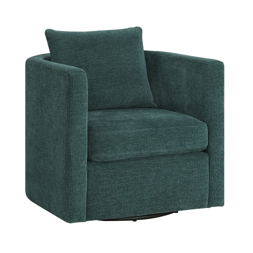 Sutton Peacock Swivel Barrel Chair