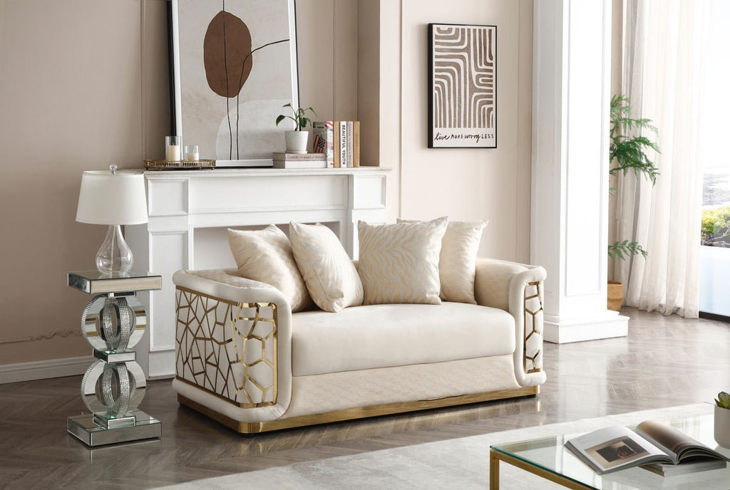 Talia G0997A-L Loveseat , IVORY