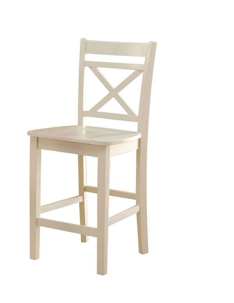 Tartys Cream Finish Counter Height Chair (Set of 2)