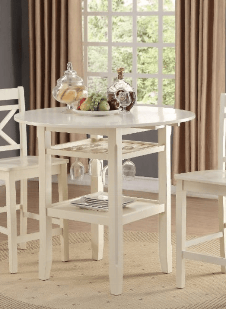 Tartys Cream Finish Counter Height Table
