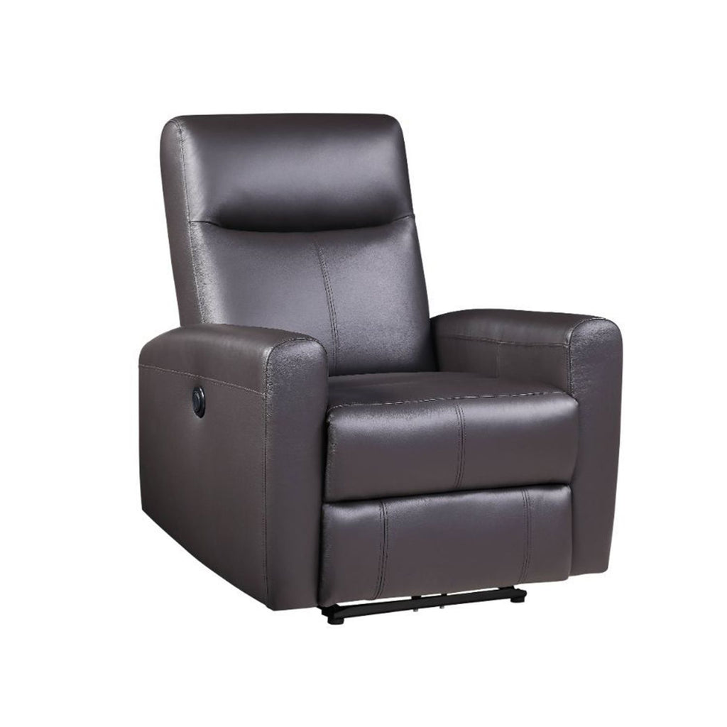Top Grain Leather Upholstered Power Motion Reclining, Brown