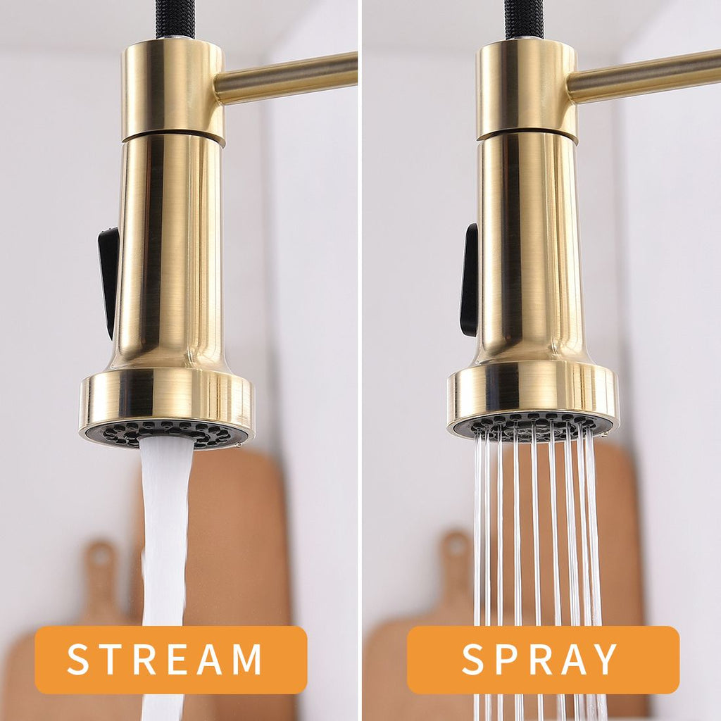 Touchless Kitchen Faucet,Hands Free Automatic Smart Kitchen Faucet Brushed Nickel Gold Smart Kitchen Faucet