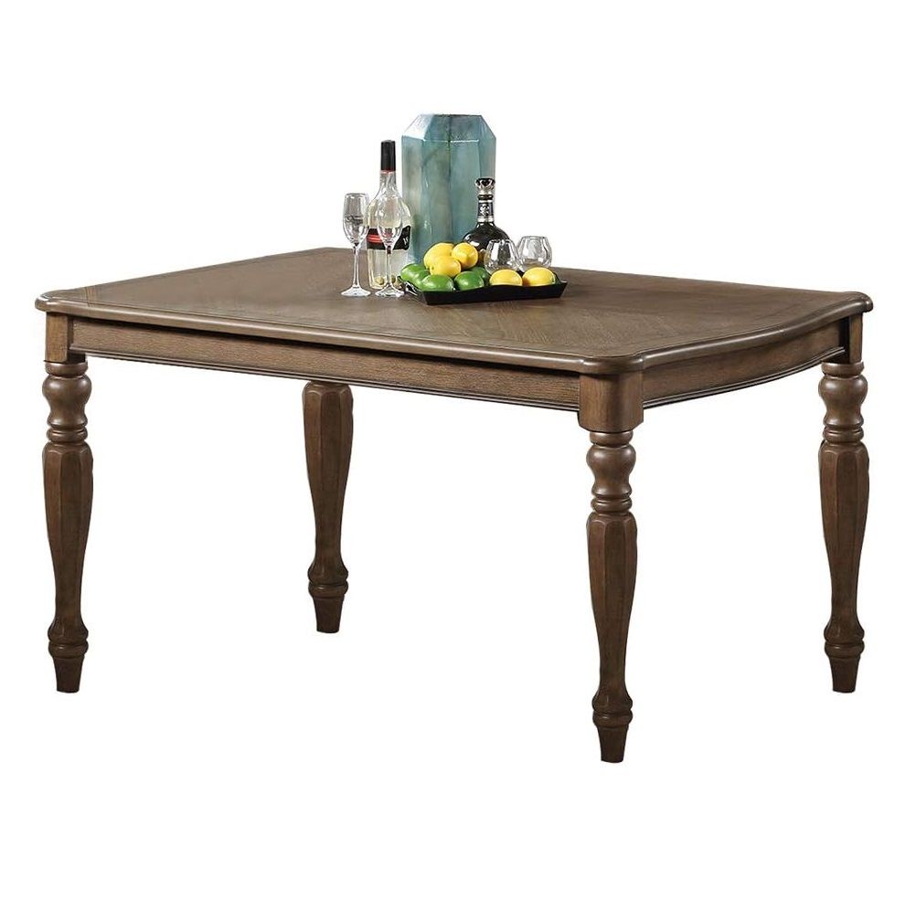 Transitional Style 1pc Dining Table Ash Oak Rectangle Table Unique Design Legs Kitchen Dining Room
