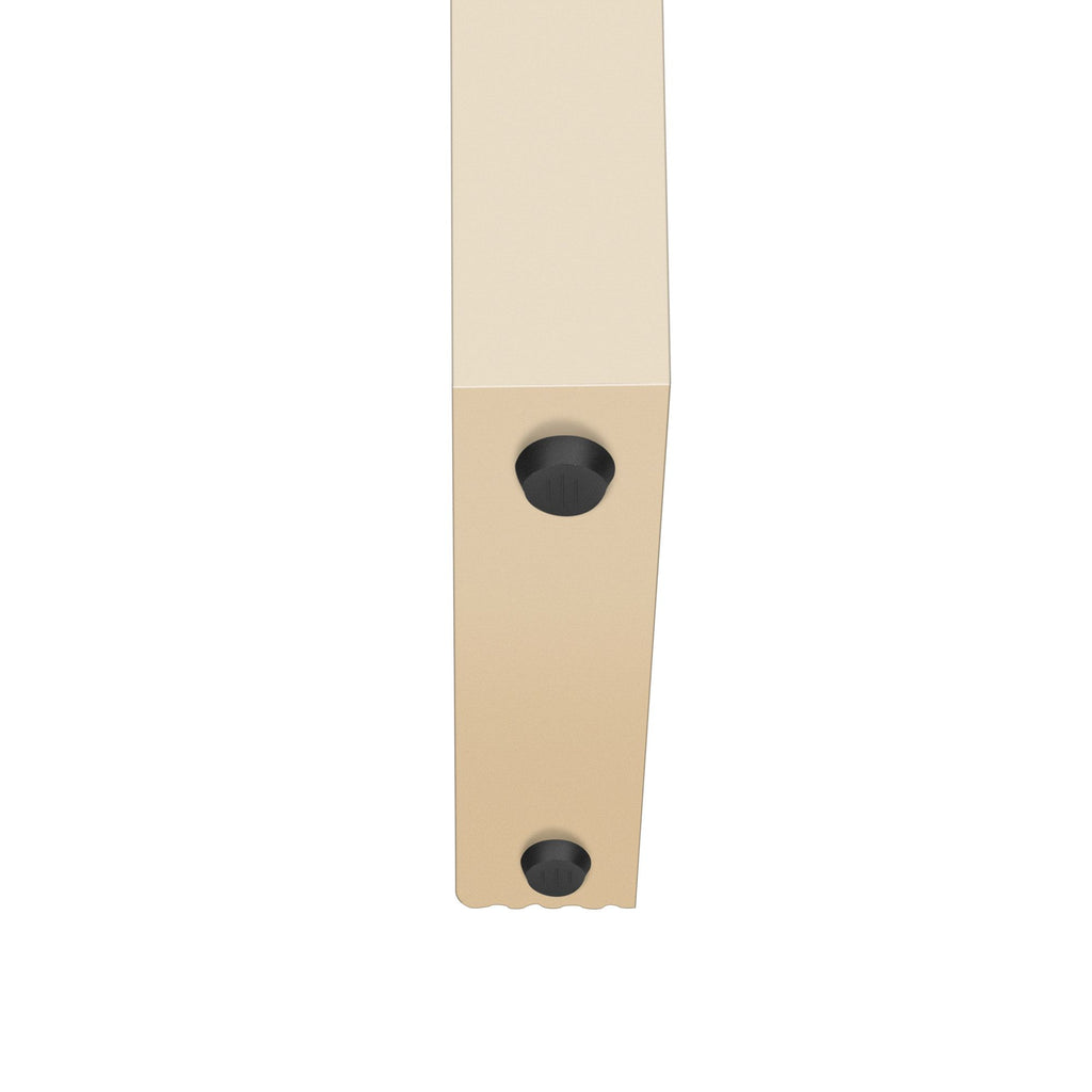 TREXM Unique Modern Rounded Silhouette and Smooth Surface Console Table with 2 Drawers for Living Room and Entryway( Apricot Cream)