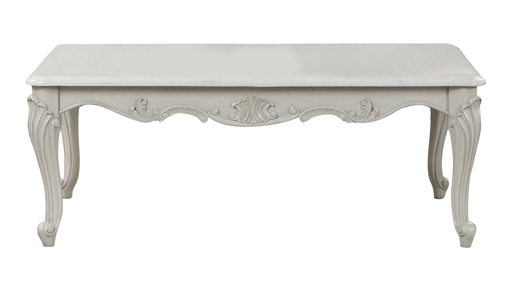 Tuscan Traditional Style Coffee Table made with wood in Silver