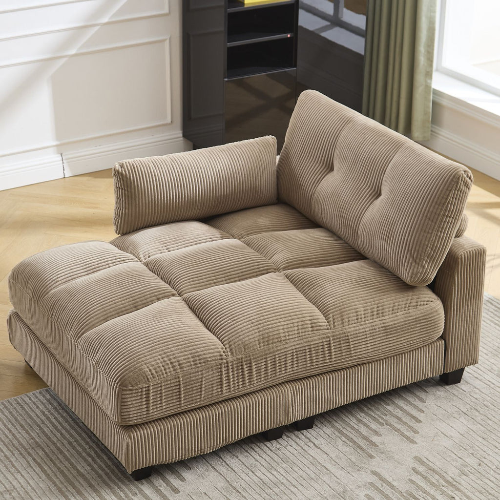 UNITED WE WIN Sleeper Sofa Couch Bed,Oversized Chaise Lounge Chair Cozy Cloud Couch
