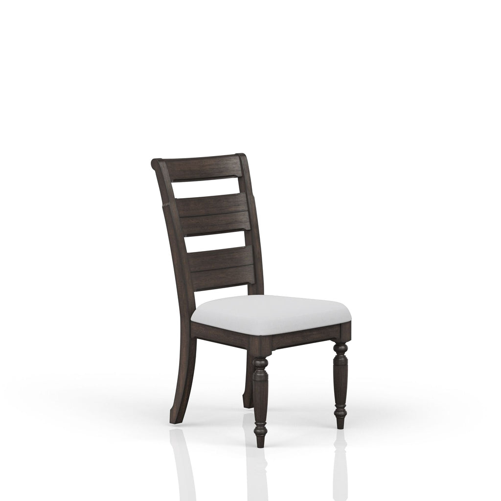 Upholstered Seat Ladderback Side Chair