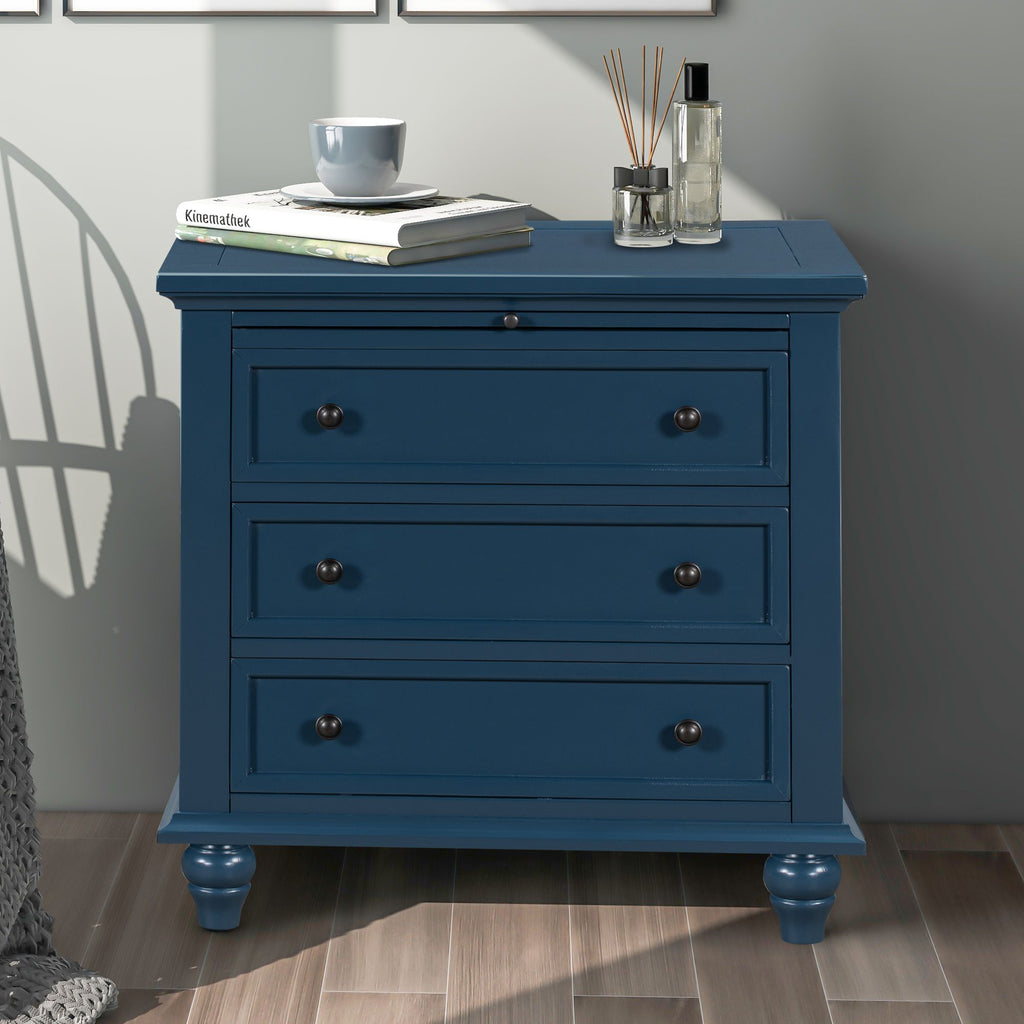 U_STYLE 3-Drawer Storage Wood Cabinet, End Table with Pull out Tray (As Same As WF296671AAM)