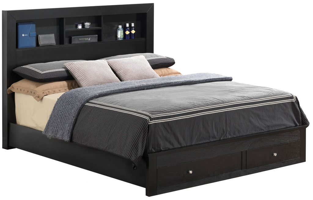 Versatile Full Storage Bed In Sleek Black
