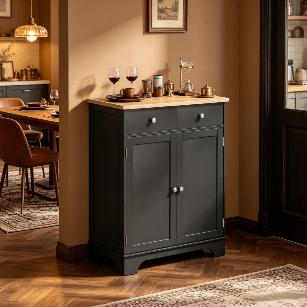 Versatile Kitchen Cabinet with Open and Closed Storage Zones,Stylish Buffet Cabinet,Sideboard,Kitchen Storage Cabinet