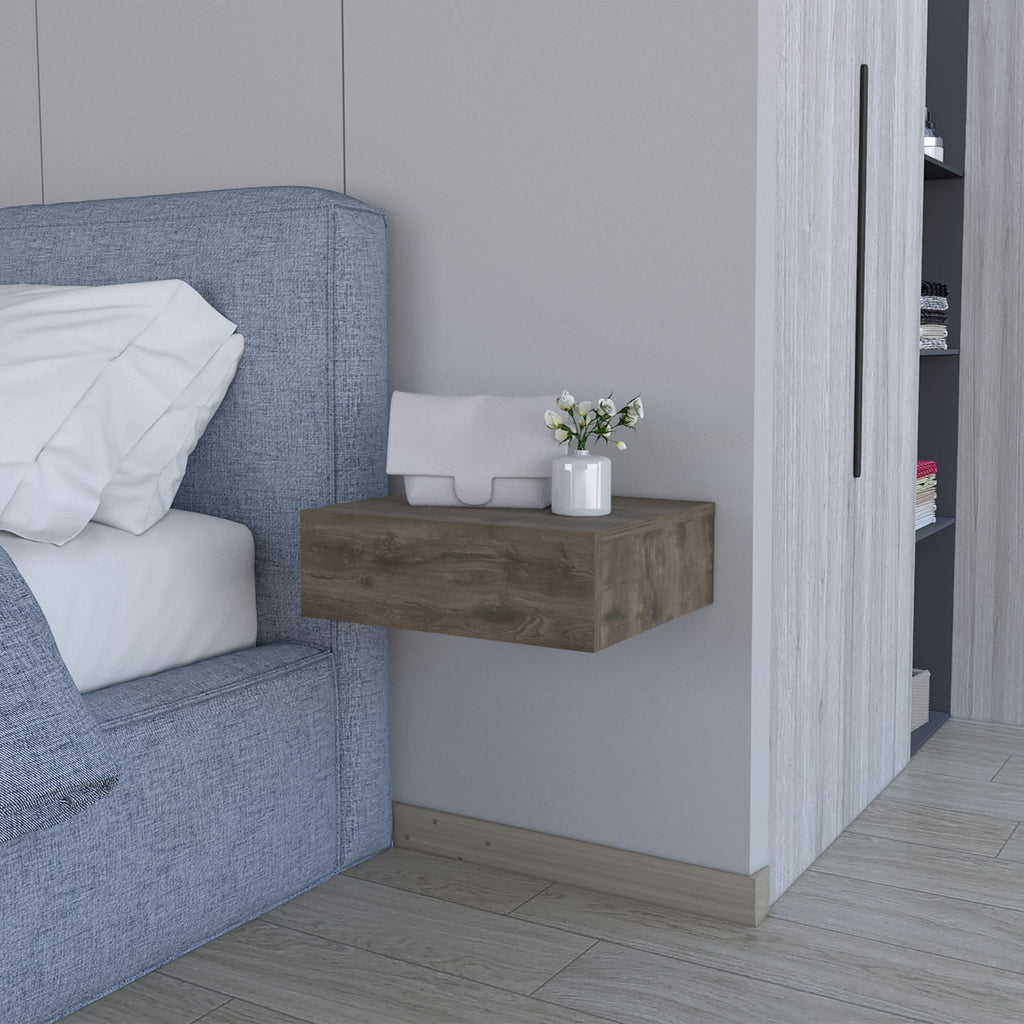 Vienna Floating Nightstand, Sleek Wall-Mounted Design with Spacious Drawer Storage