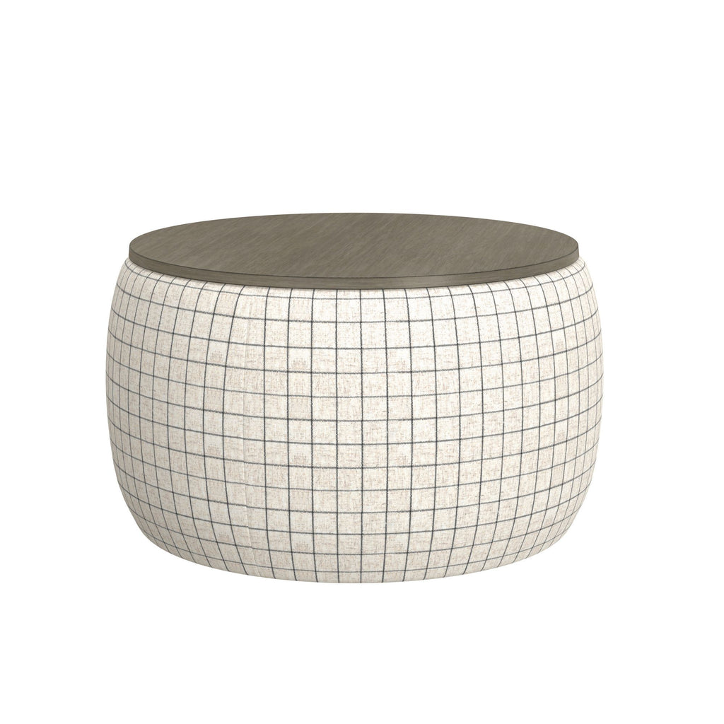 Wallace & Bay Revel White Storage Ottoman