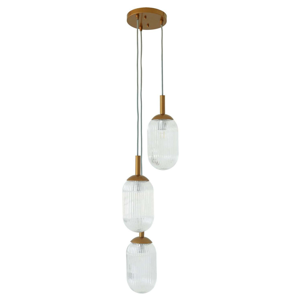 Warehouse Direct Sales New Design Personality Creative American Country Retro Ceiling Light Living Room Bedroom Reading Room Gala Pendant Lamp - Bronze and Clear 110-120V