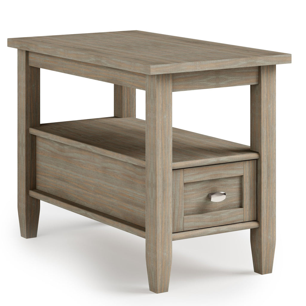 Warm Shaker - Narrow Side Table - Distressed Grey