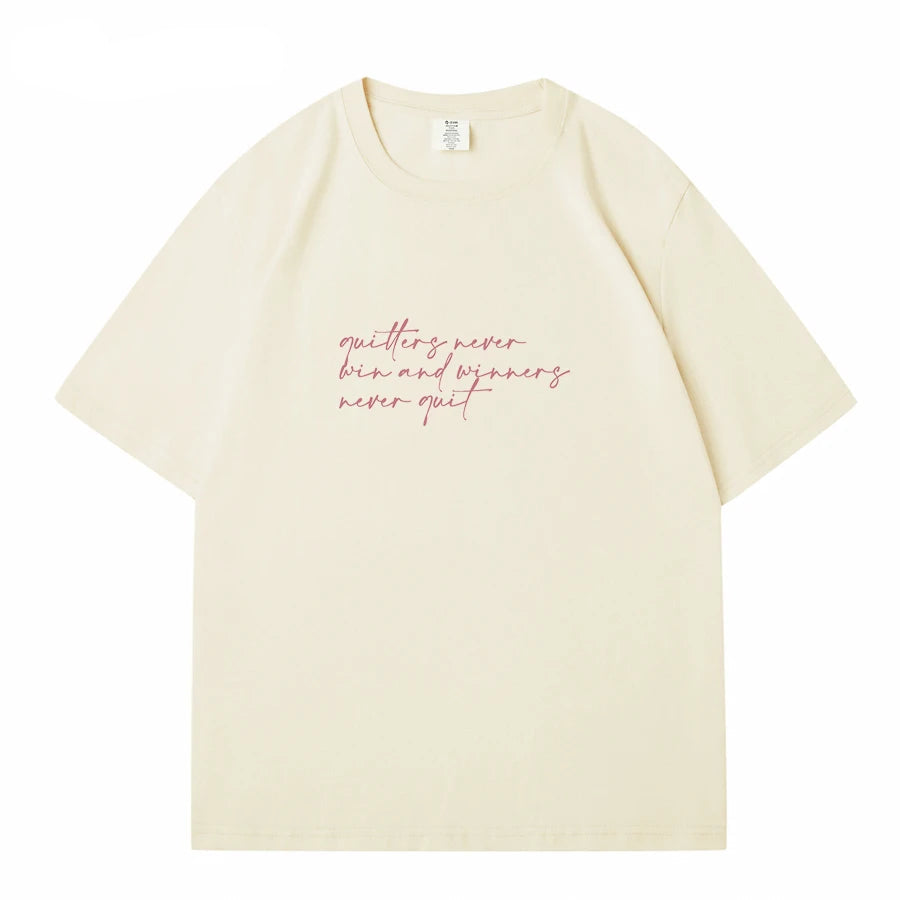 Women’s Casual Cotton Short Sleeve T-Shirt with Trendy Letter Print in White and Purple Summer Tee for Young Ladies