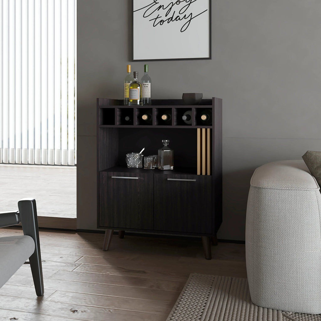 Wengue Bar Cabinet – Wine Storage & Display