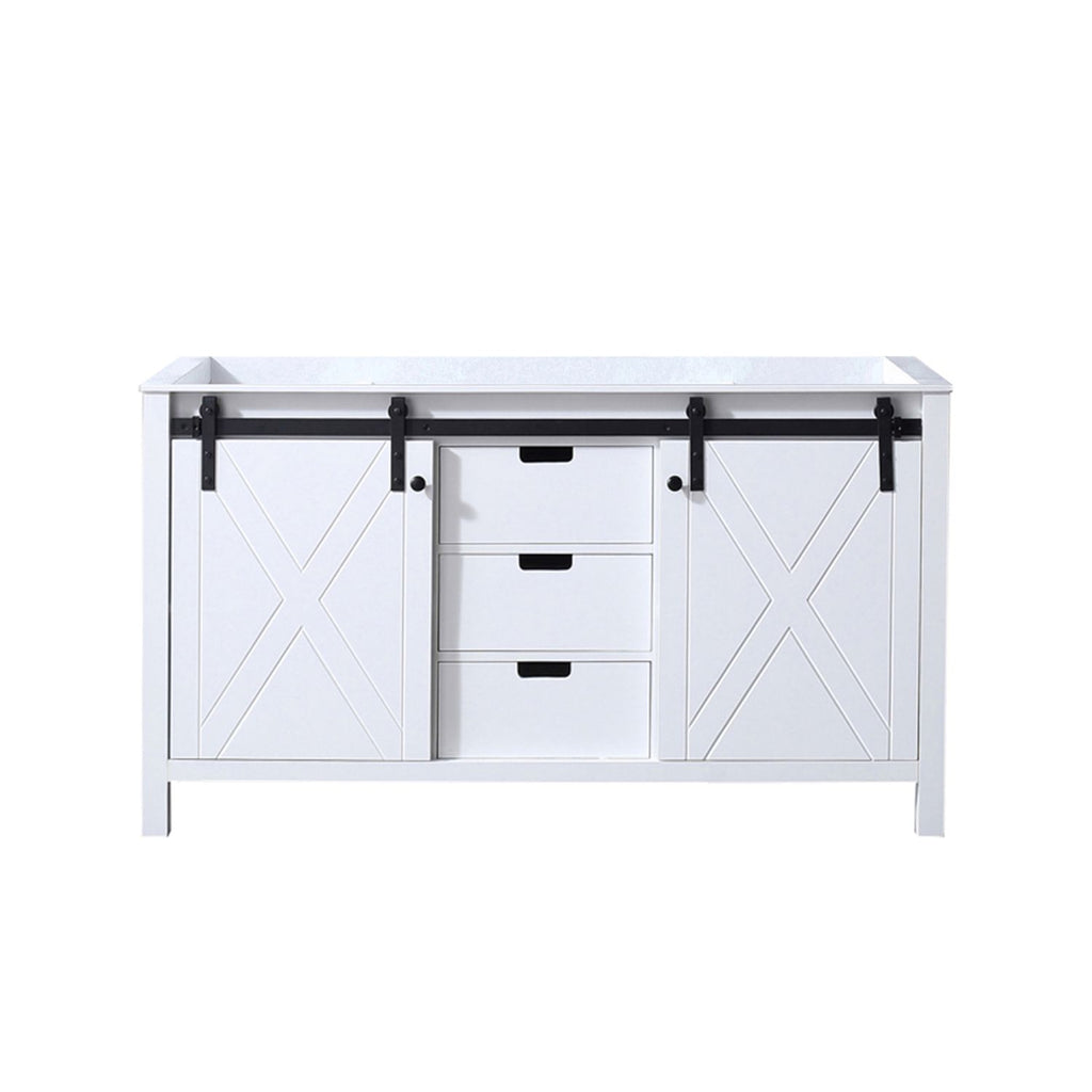 White Double Bath Vanity 60 in. W x 22 in. D