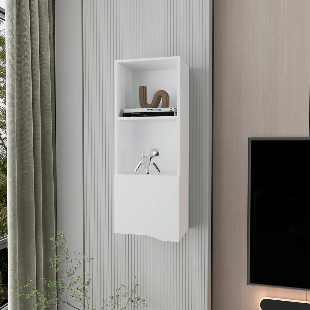 White Wall Cabinet with One Door
