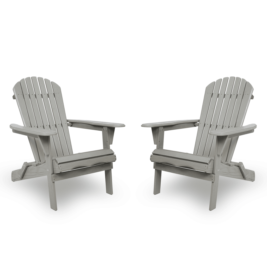 Wood Lounge Patio Chair for Garden Outdoor Wooden Folding Embossed Adirondack Chair Set of 2 Solid Cedar Wood Lounge Patio Chair with Wood Grain