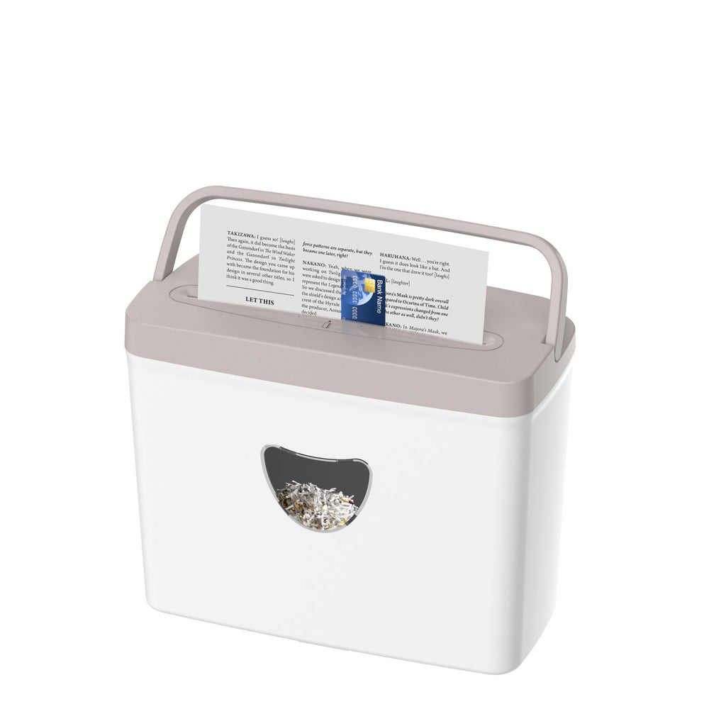 Woolsche 5-Sheet Cross Cut Paper Shredder,P-4 Security Level, 2.38 Gal Bin,Shreds Credit Cards, Staples & Paper Clips, with Portable Handle, Small Shredder for Home Office