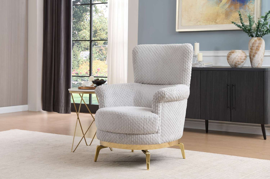 Zoe Modern style Chair made with wood and Gold accents in Gray same as B009P303215 (G is CA inventory, B is NJ inventory)